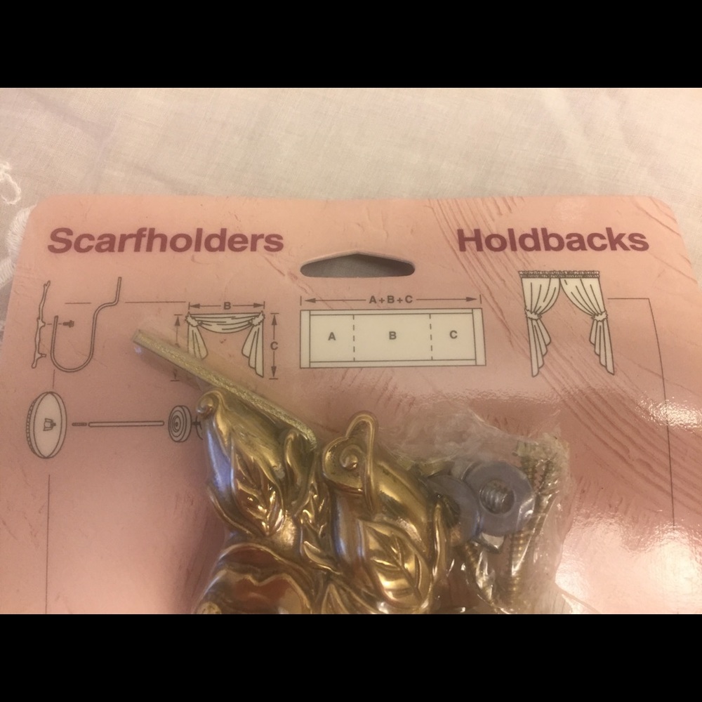 New in package Kirsch scarf holders/holdbacks Rose - Picture 3 of 4